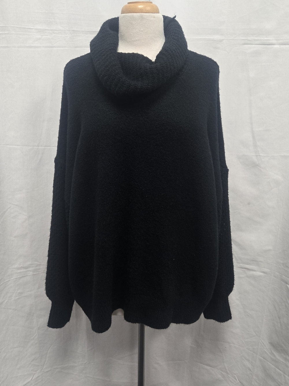 Vince Camuto Black Cowl Neck Sweater